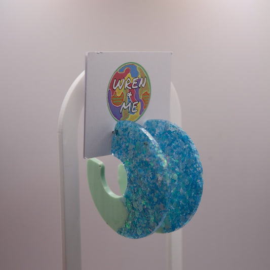 Blue Glitter Large Huggies